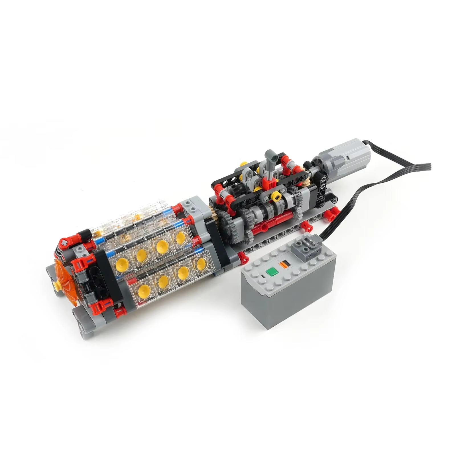 Model Kit Engine - High-Tech Transparent V16 Motor Kleine Bausteine