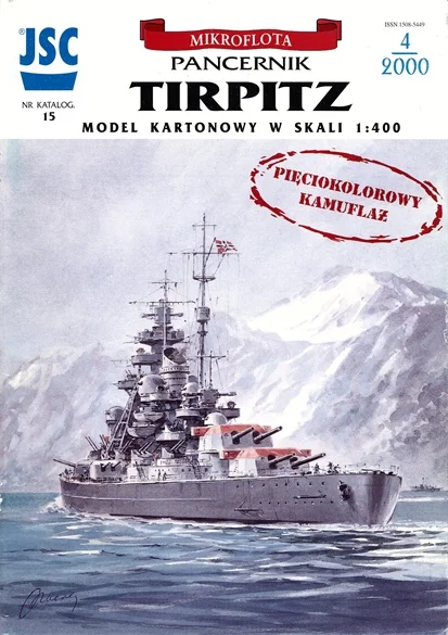 Model Kit Battleship - Militärmarine Kriegsschiff Papiermodell Deutsches Schlachtschiff Tilpitz