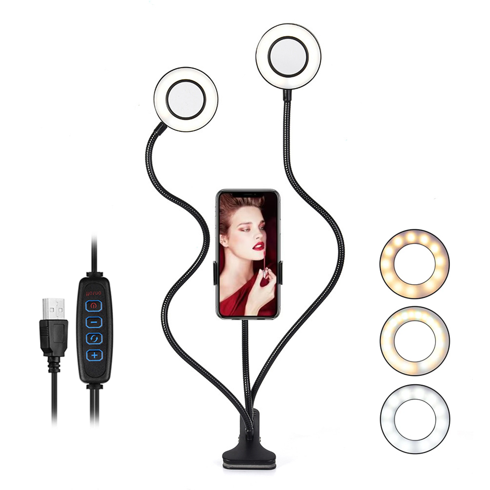 Model Kit Led - Dual Lights LED-Ringfülllicht, flexible USB-Ringlicht-Einfülllampe, dimmbare