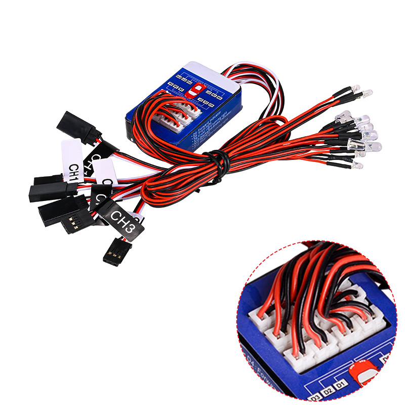 Model Kit Led - RC 12 LED-Beleuchtungssystem-Kit Intelligente Simulationslichter 1/10