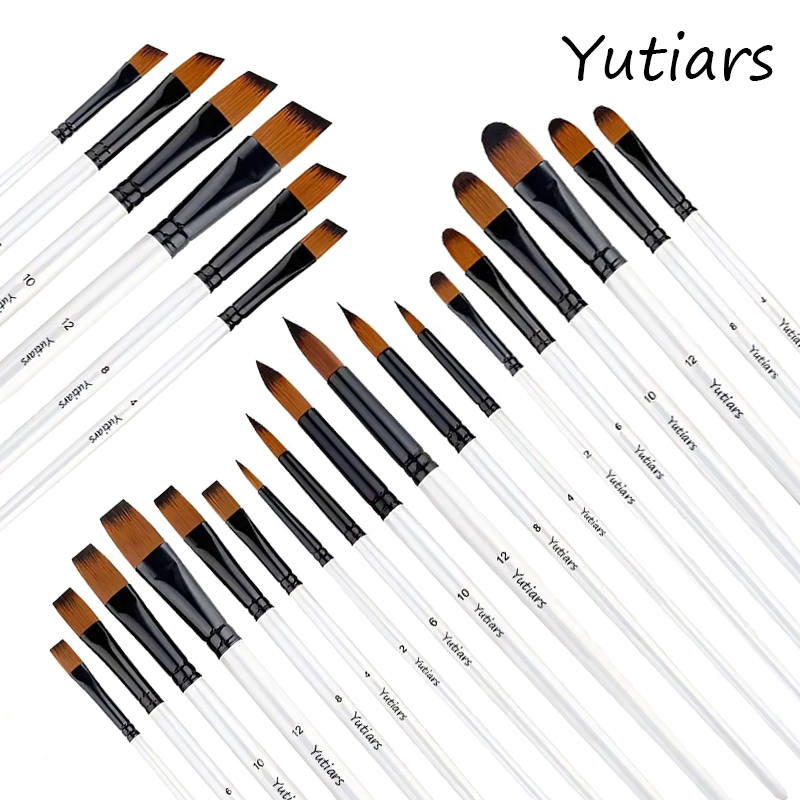 Model Kit Acrylic Paint - Yutiars Professionelles Künstler-Pinsel-Set – 6/24-teilig, Nylonborsten