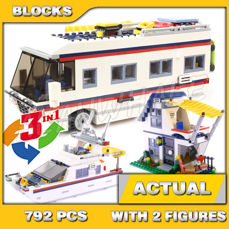 Model Kit Yacht - 792 stücke 3in1 Kreative Urlaub Getaways