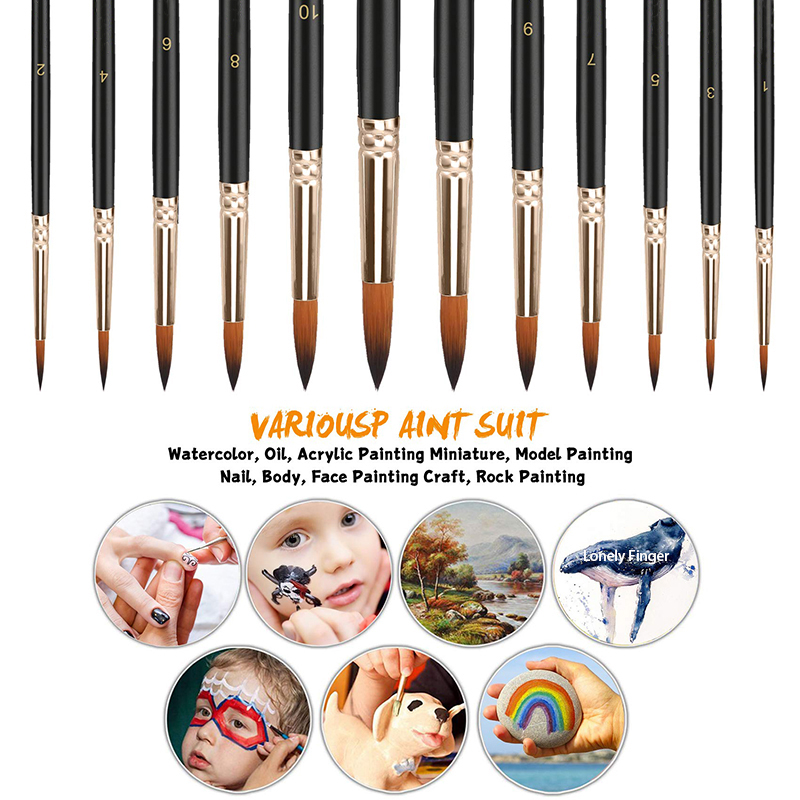 12/24/48 stücke Pinsel Set Pro – Model Kit Acrylic Paint Bewertung und Preis