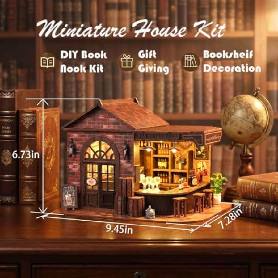Bücherregal-Deko-Set, 3D Holz- – Model Kit Led Bewertung und Preis